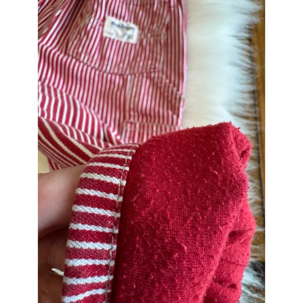 Vintage rare Oshkosh red striped‎ pants lined size 18m